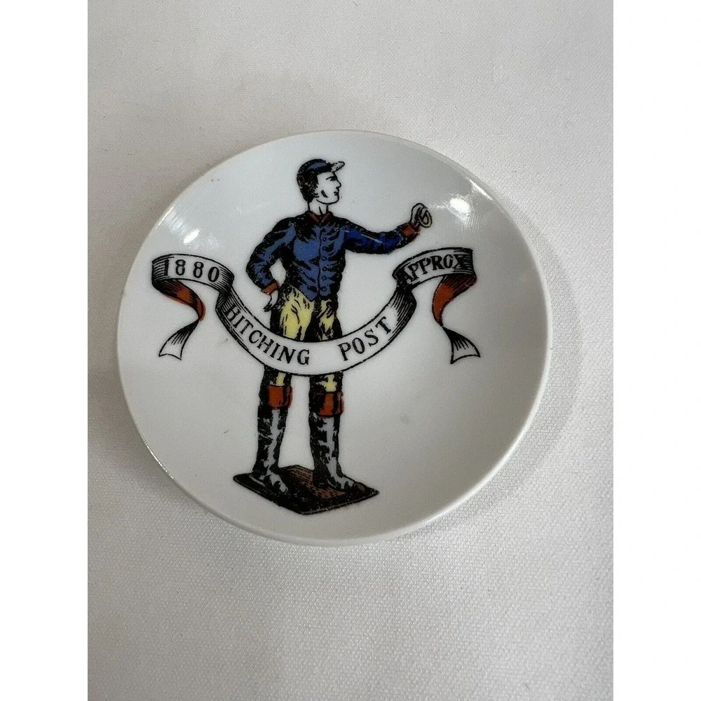 Vintage‎ Lipper Mann Trinket Dish 4 Inch Hitching Post Western Decor Collectible